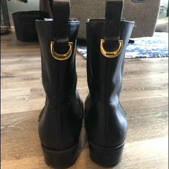 Lauren Ralph Lauren leather Chelsea boots black ankle boots - Picture 3 of 3